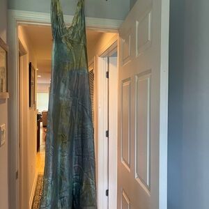 Vintage 2000s tie dye MoMo Falana gown